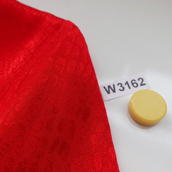 H M Dress Size 4 V Neck Midi Wrap Cocktail Jacquard Weave Snakeskin Cocktail Red - Picture 10 of 10